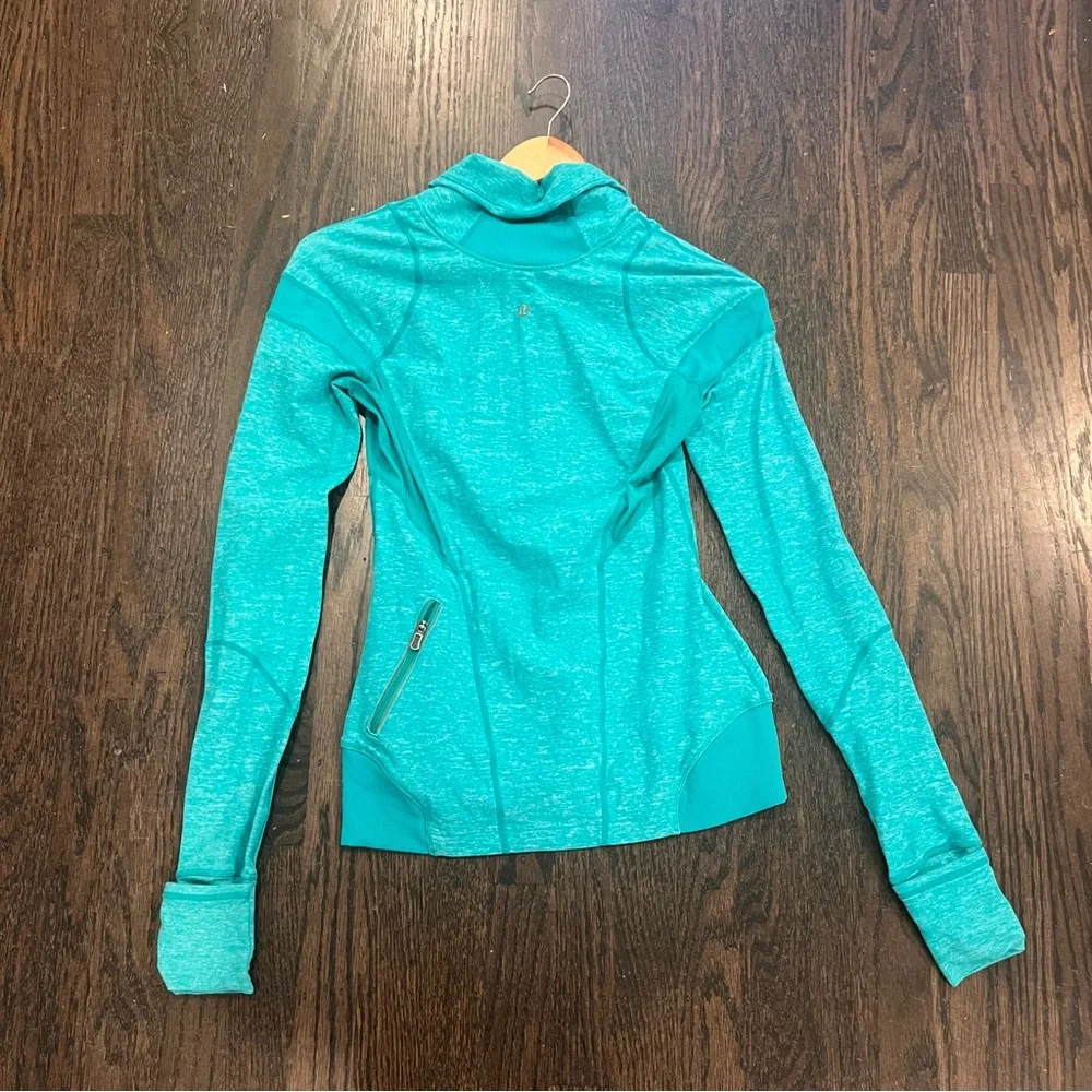 Lululemon Swifty Tech Half-Zip Teal Long Sleeve Top Size 4